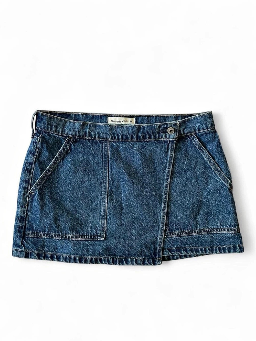 Abercrombie & Fitch Denim Jean Wrap Skirt 28